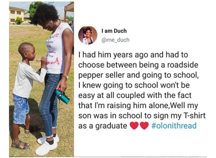 Young Son Signs On His Mum’s T-Shirt After Her Final Exam